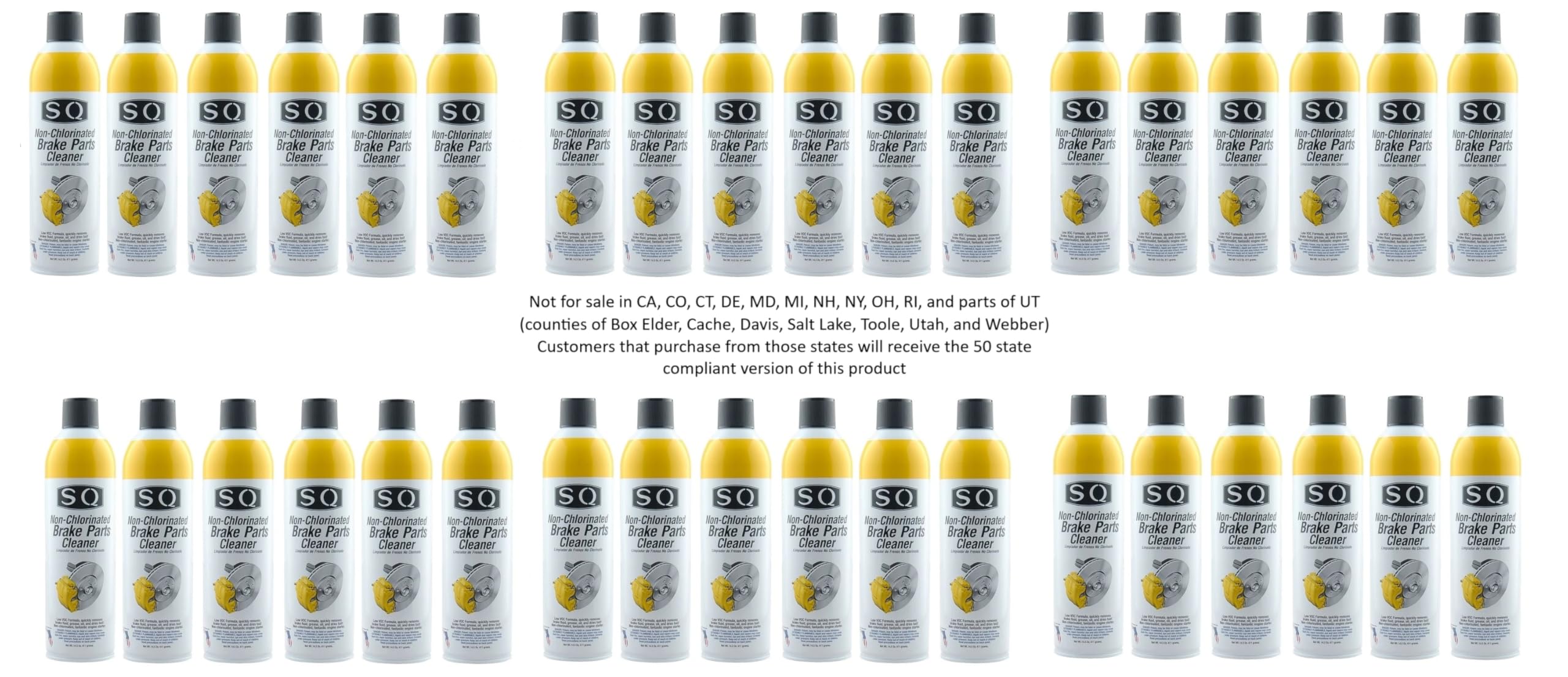 SQ Brake Cleaner Non Chlorinated, 36 Pack, 14.5 OZ per can