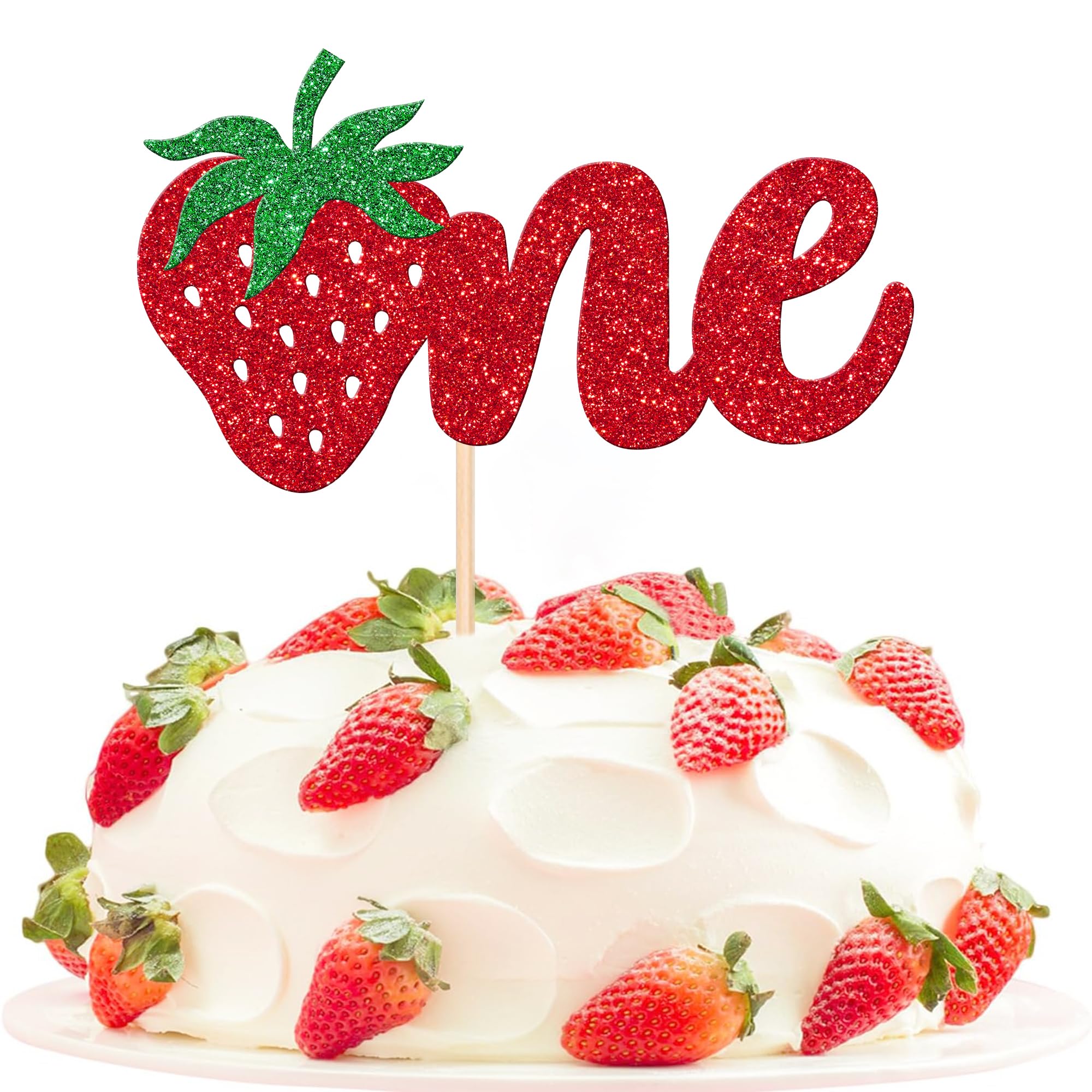 1st Birthday Cake Topper - Strawberry Theme -20