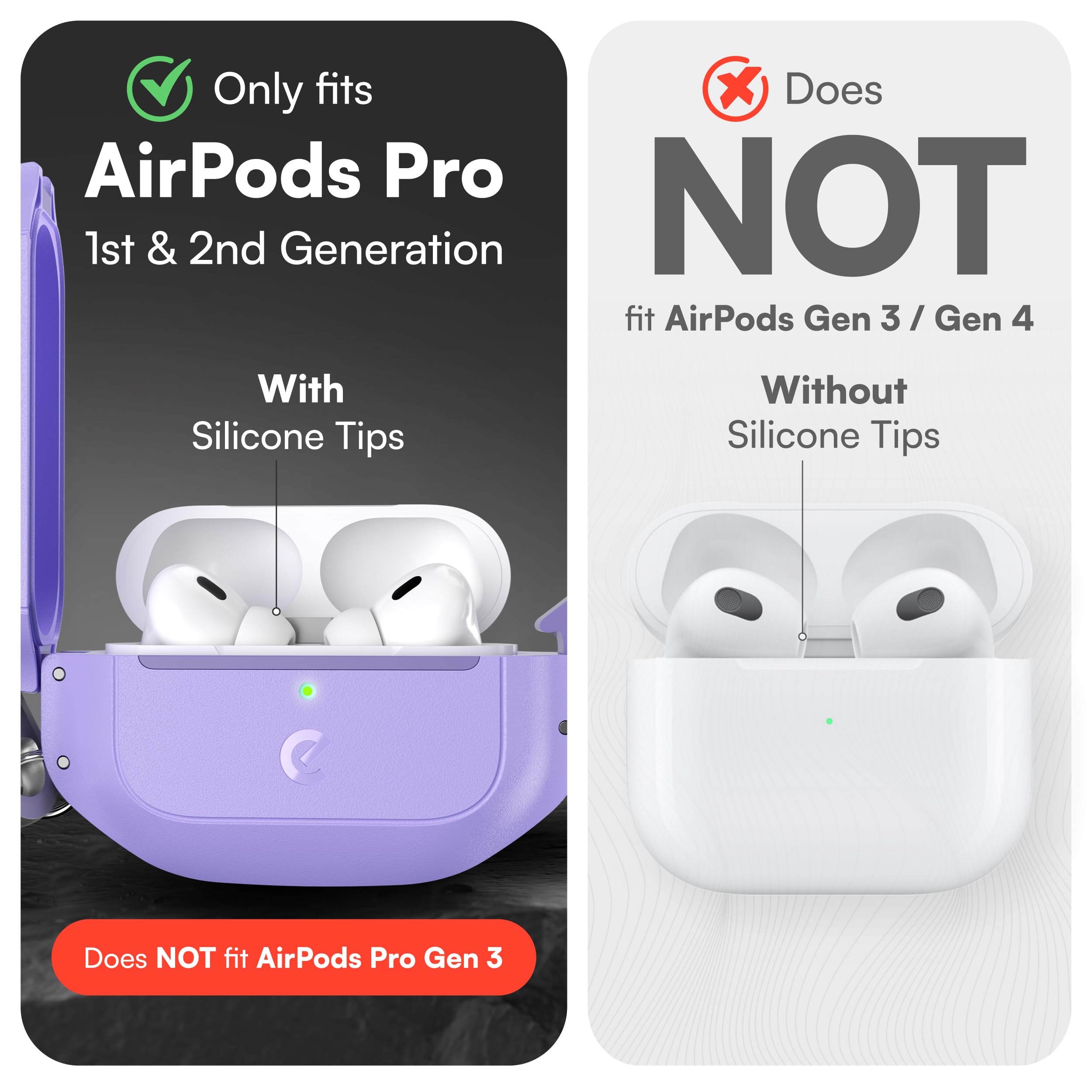Amazon.com: Keybudz for AirPods Pro 2 Case with Lock - Fully