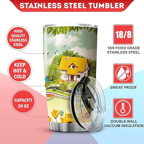 Miniatura 7 de KOIXA Everything I Touch Turns To Sold Vaso para agentes inmobiliarios, taza de acero inoxidable con tapa, regalo de vivienda de 20 onzas, divertido