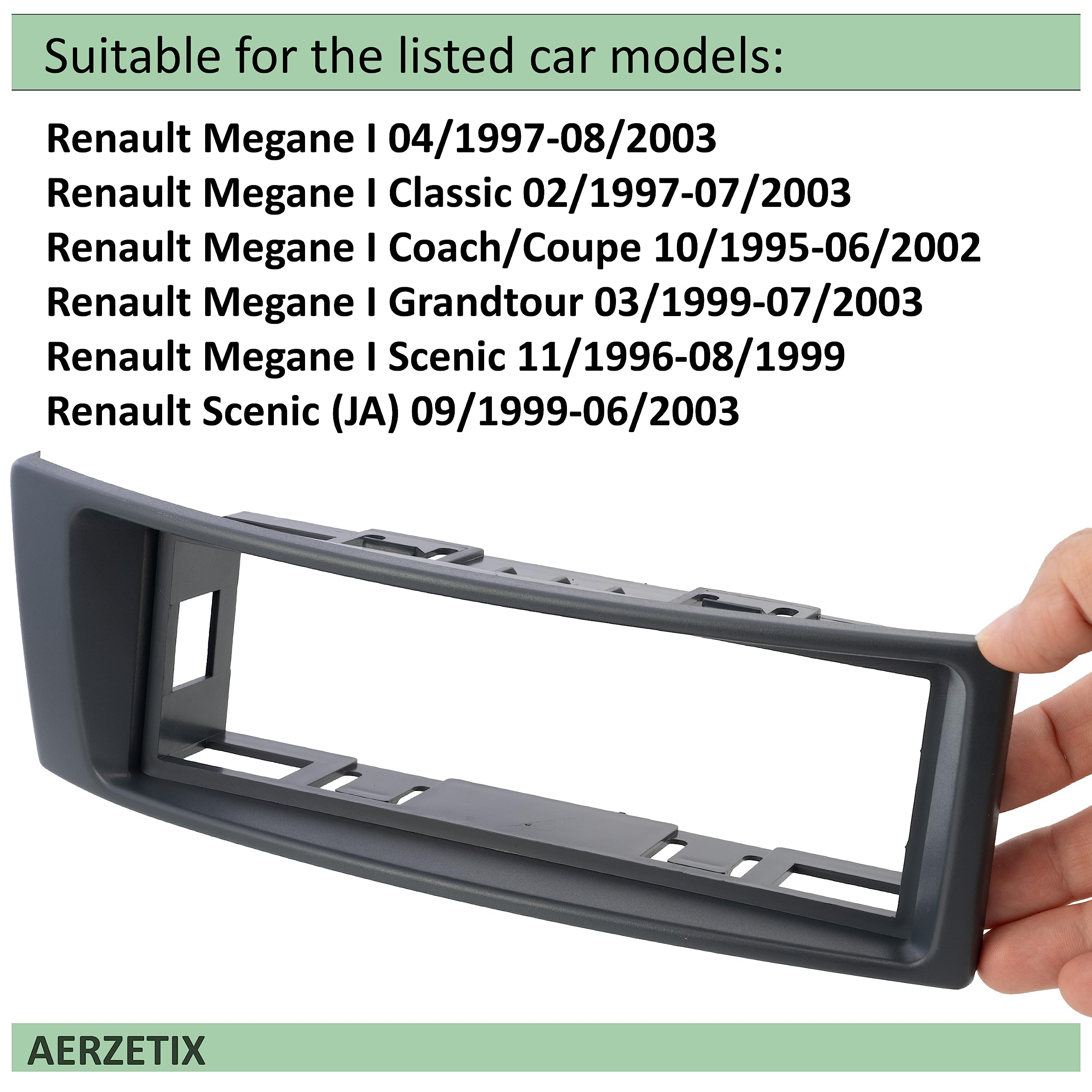 AERZETIX Adapter Für Autoradio - 1 DIN Einbaurahmen Für Audi A4 2001