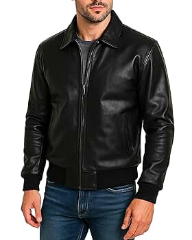 III-Fashions Mens Casual Vintage Motorcycle Riding Real