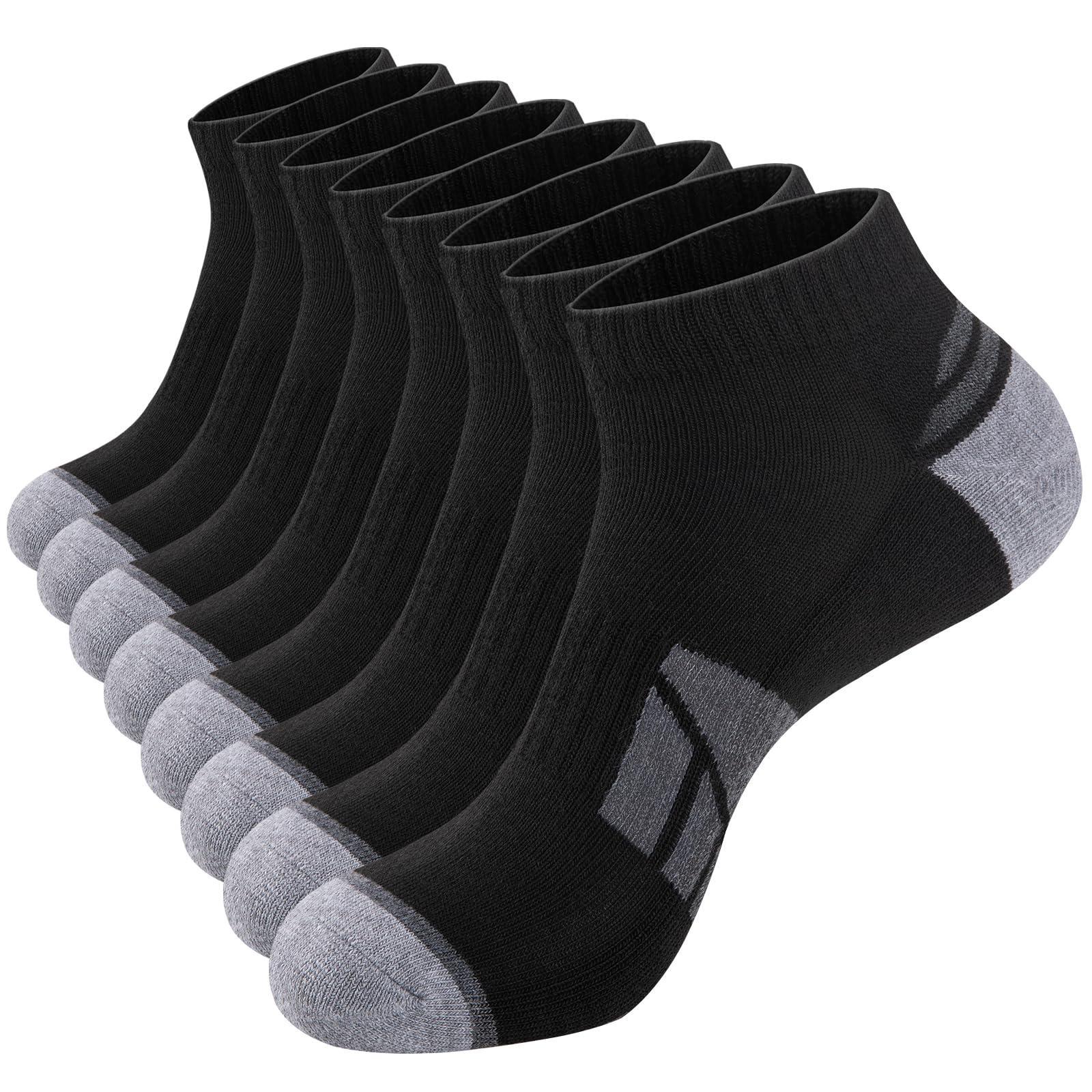 8 Pairs Mens Ankle Socks Low Cut Socks for Men Size 10-13