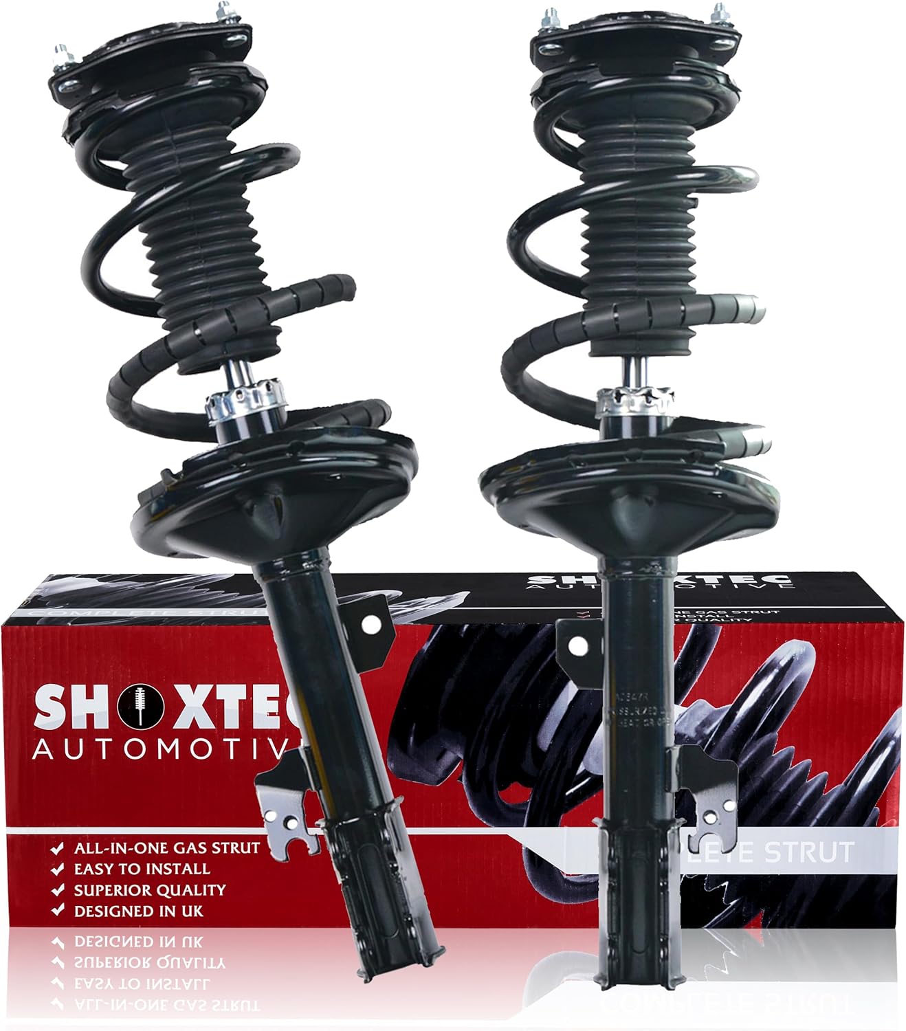 Shoxtec Front Pair Complete Struts Assembly for 2004-2007 Toyota Highlander FWD Only Coil Spring Shock Absorber Kits Repl part no.172212 172211