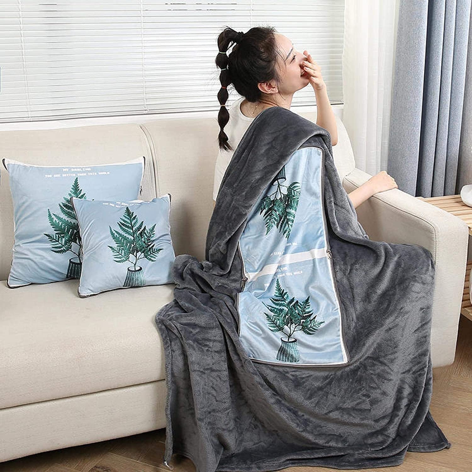 OIFAODAO Blanket pillow, 2 In 1 Cushion Throw Pillows,travel pillow blanket, in,Soft Plush Pillow Blanket In1