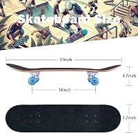 CLYCTIP 31" Cruiser Skateboard 8 rétegű juharfa ABEC-11 csapágy kezdőknek 6