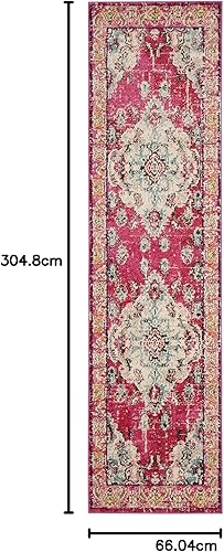 Miniatura 498 de Safavieh Tapete de área grande, colección Monaco, 11 pies x 15 pies, azul marino y celeste, diseño desgastado de medallón, no desprende pelusa