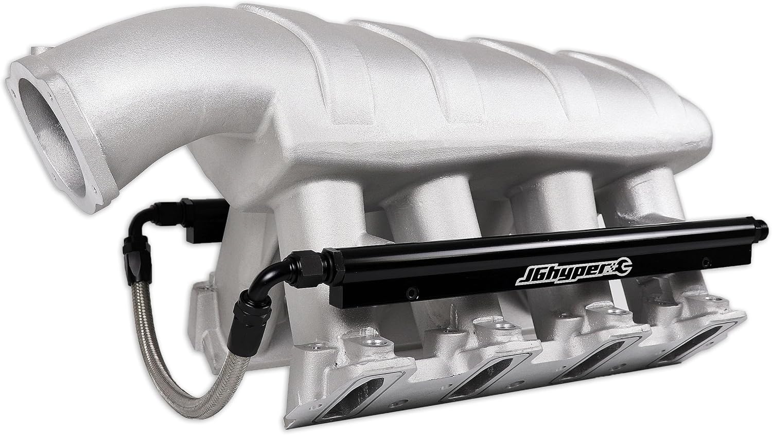 300-122 EFI LS Hi-Ram Intake Manifold Cathedral Port Head 92mm bore Compatible with GM Chevy LS1/LS2/LS6 1997-2007 350/5.7L 364/6.0L V8 Race/Track Only 3500–8000 RPM Silver