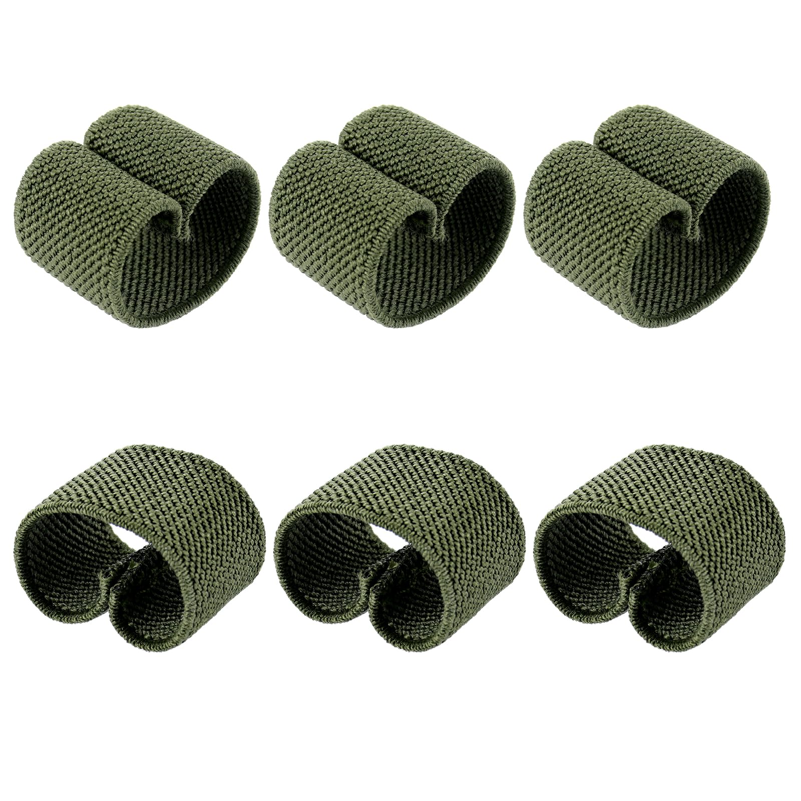 Giantree Paquete de 6 soportes elásticos para cinturones de trabajo, trabillas elásticas para cinturón, soporte para correa de mochila, soporte para cinturón, soporte para cinturón (Ejercito verde)