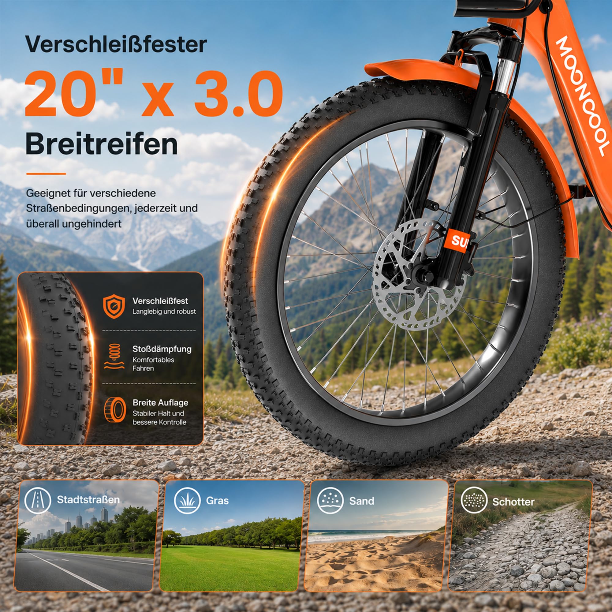 elektro dreirad mountainbike MOONCOOL Erwachsene, Klappbares E-Trike,80/145Km Reichweite Size:1 Gallon Light & fast gravel magnetic phone mount for bicycle