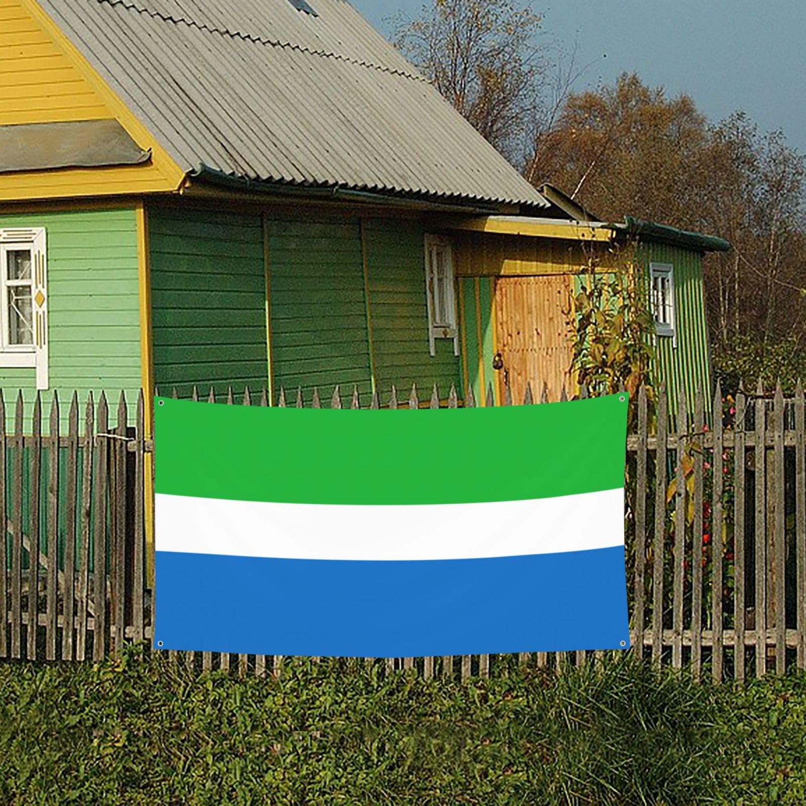 Bandera de Sierra Leona para decoración de fiesta, divertida pancarta de cumpleaños, adecuada para fiestas y eventos temáticos
