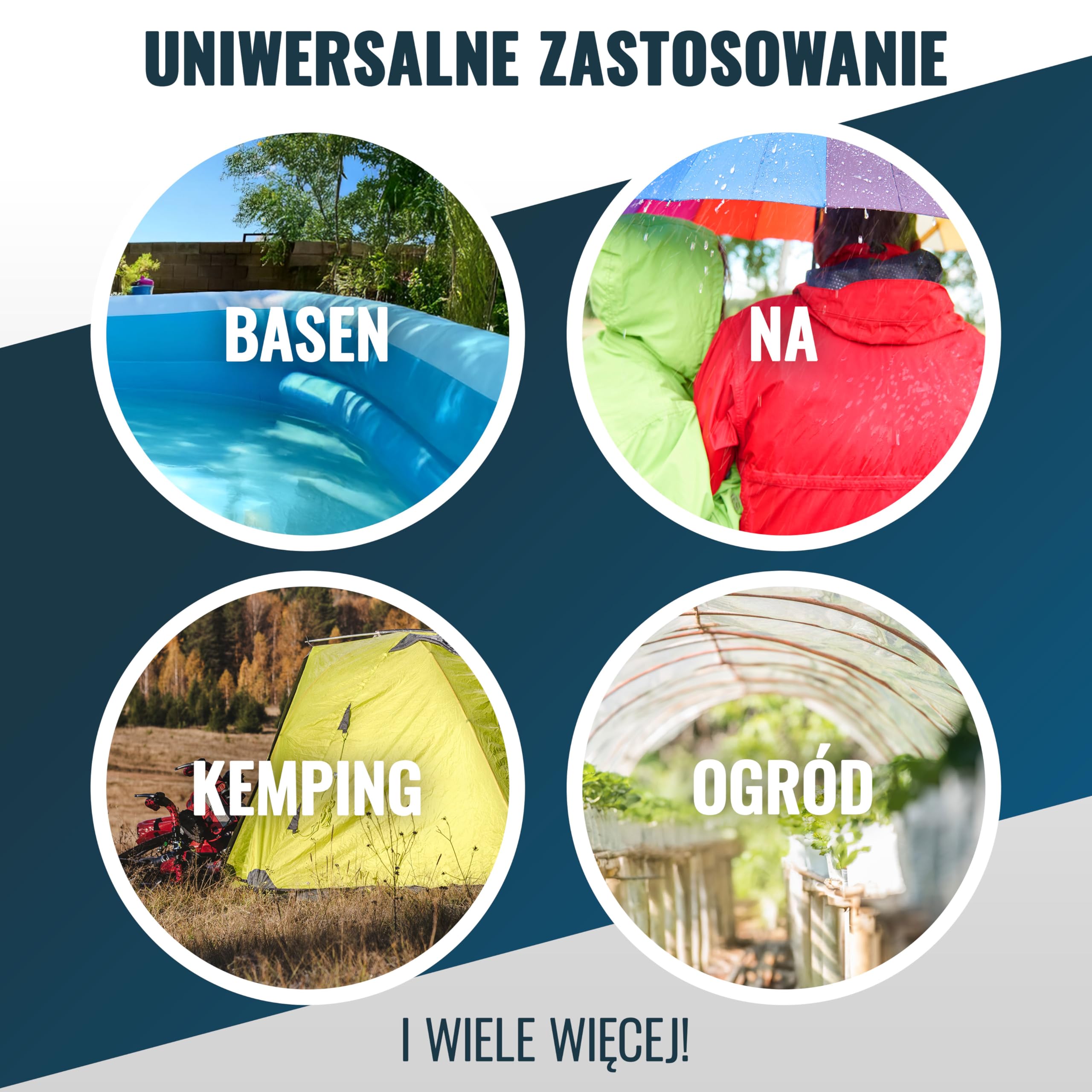 Poppstar Taśma naprawcza TPU do namiotów kempingowych i markiz, przezroczysta