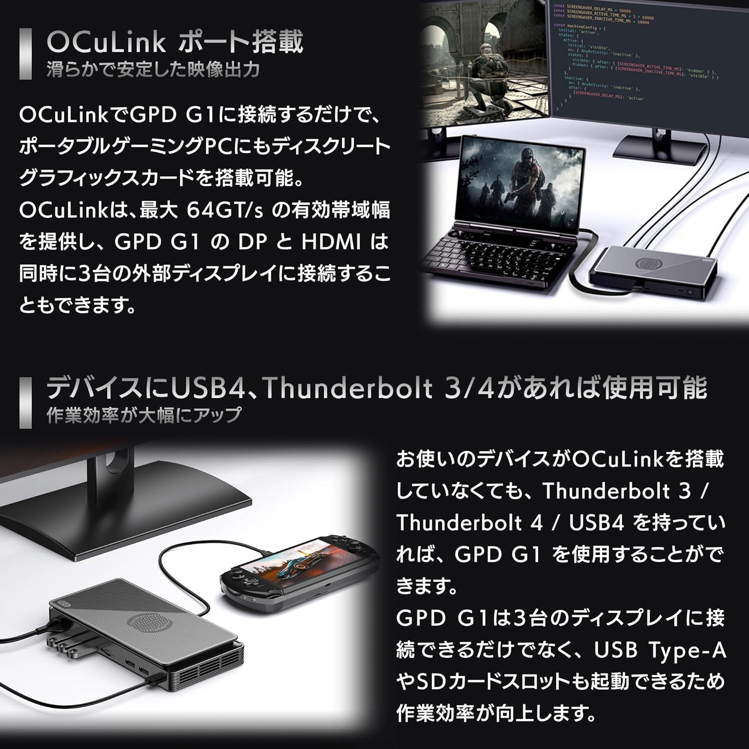改良版のポータブルeGPUボックス『GPD G1 2024』 : これいいじゃん！