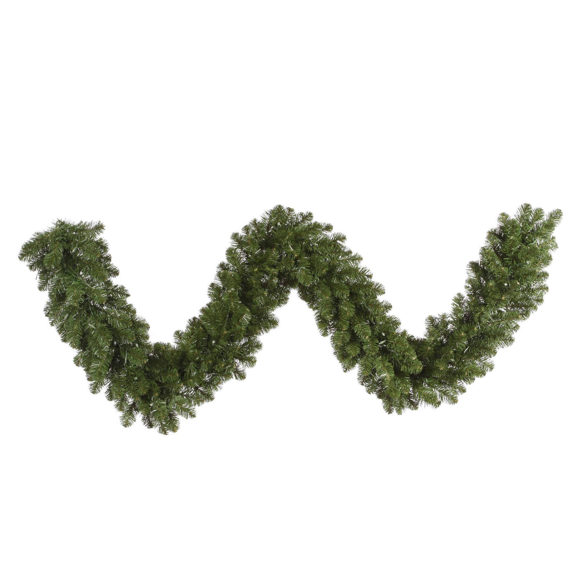 Vickerman 25' x 18" Grand Teton Artificial Christmas Garland with 750 PVC Tips - Classic Green PVC Tips for Elegant Christmas Garland Decorations - Featuring a Wired Spine