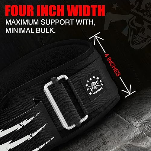 Miniatura 3 de Iron Infidel Cinturón de levantamiento de pesas de EVA, cinturón de gimnasio autobloqueante de 4 pulgadas de ancho para hombres y mujeres, soporte