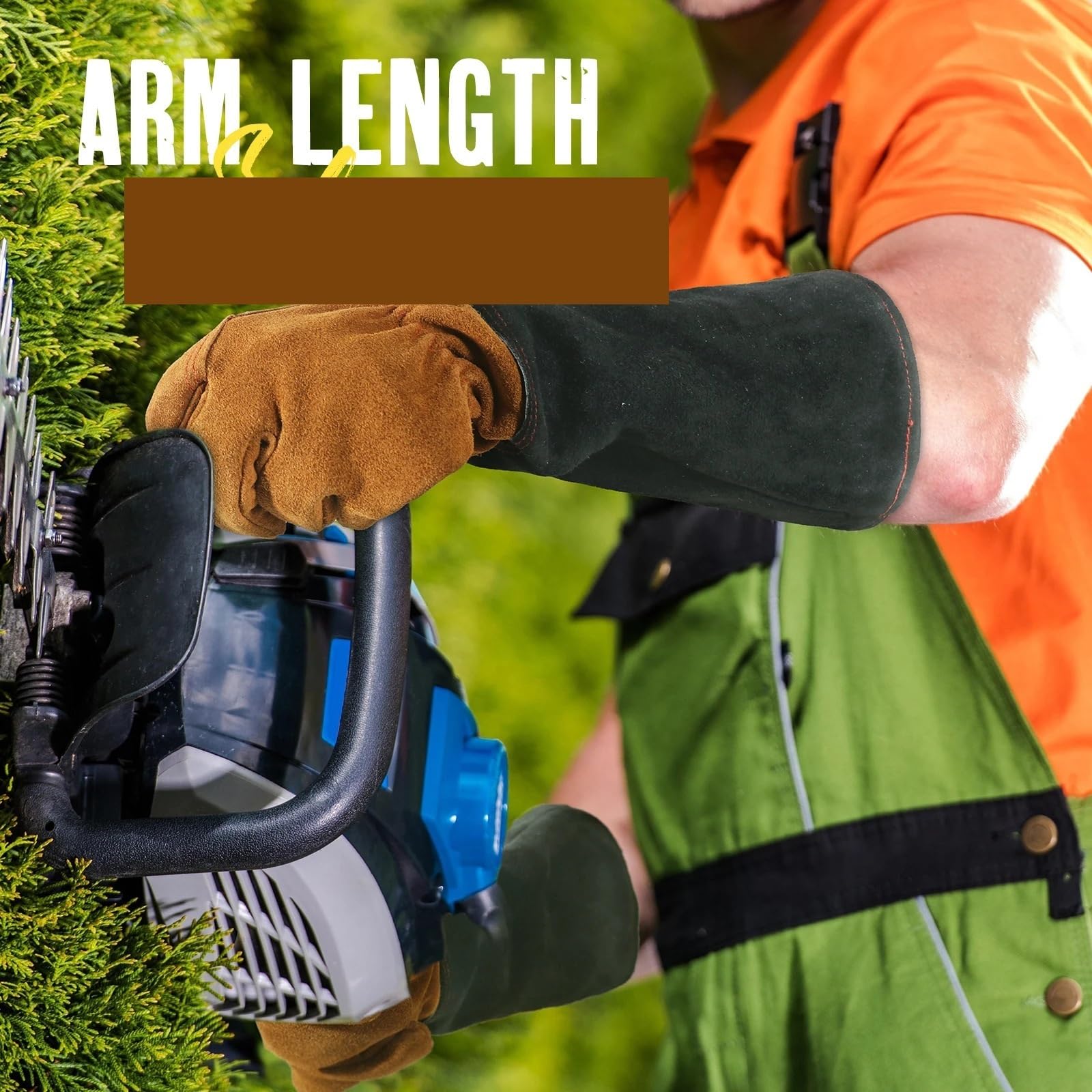 Gartenhandschuhe Leder-Gartenhandschuhe, Bequeme, langärmlige, tägliche Gartenarbeitshandschuhe, Bauernhof-Arbeitshandschuhe Arbeitshandschuhe Herren(M)