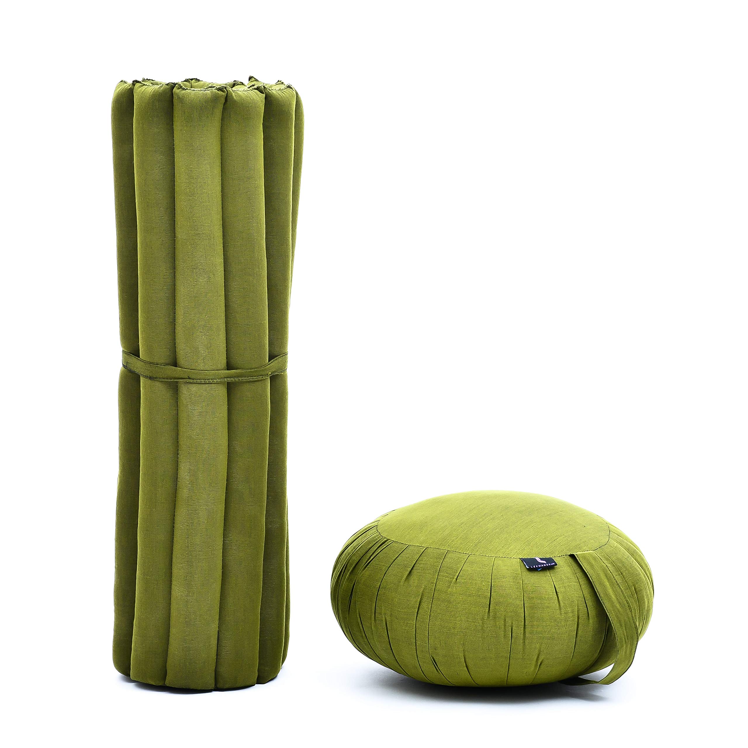 Leewadee Set Meditazione Zafu & Zabuton - Cuscino Meditazione Kapok Yoga Zen Zazen
