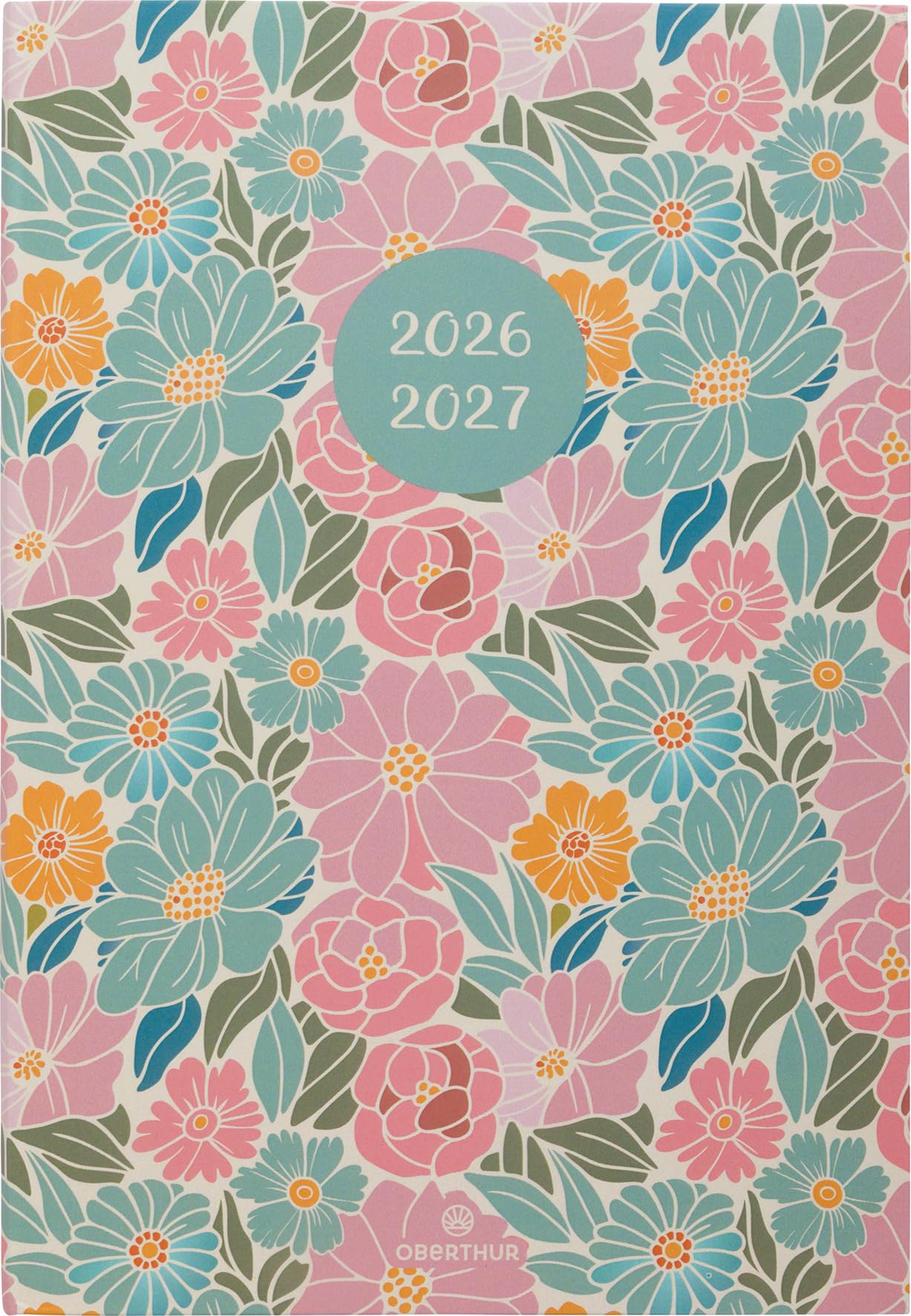 Oberthur Agenda Semainier Chelsea 17 x 24,5 cm Septembre 2026 Août 2027 Fleurs 2 Langages