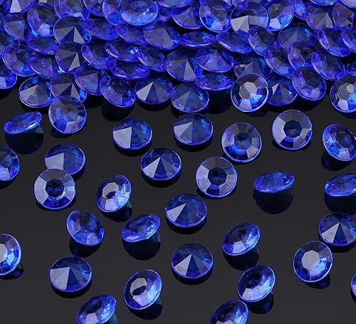 Miniatura 5 de 1200 piezas de diamantes acrílicos de 0.39 pulgadas, gemas acrílicas, piedras preciosas dispersas para mesa de boda, decoraciones de fiesta de