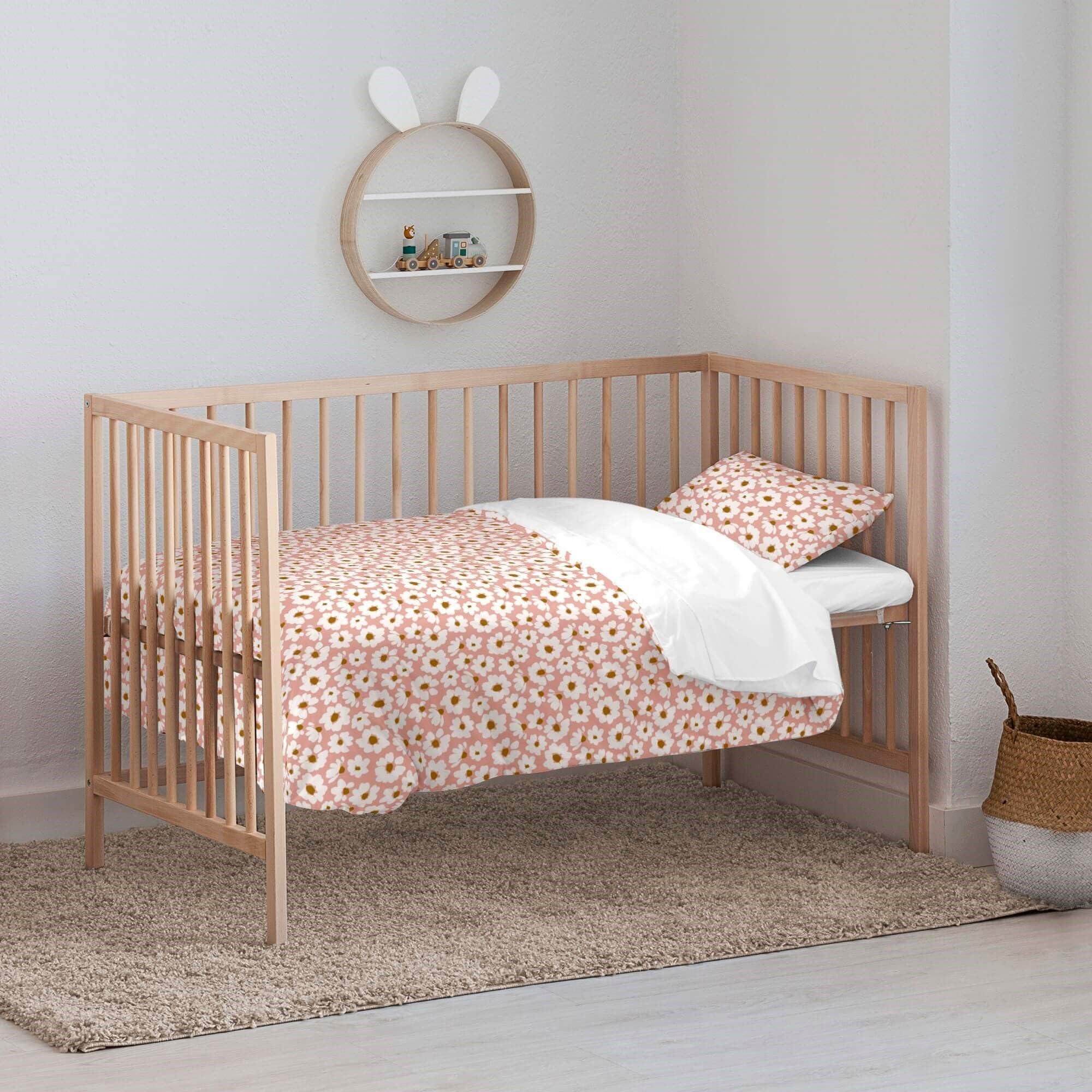 Belum Bettwäsche-Set für Kinderbett 60 cm (100 x 120) - 100% Bio-Baumwolle - 2 Teile - Single - Reißverschluss - Unisex - 4 Stück