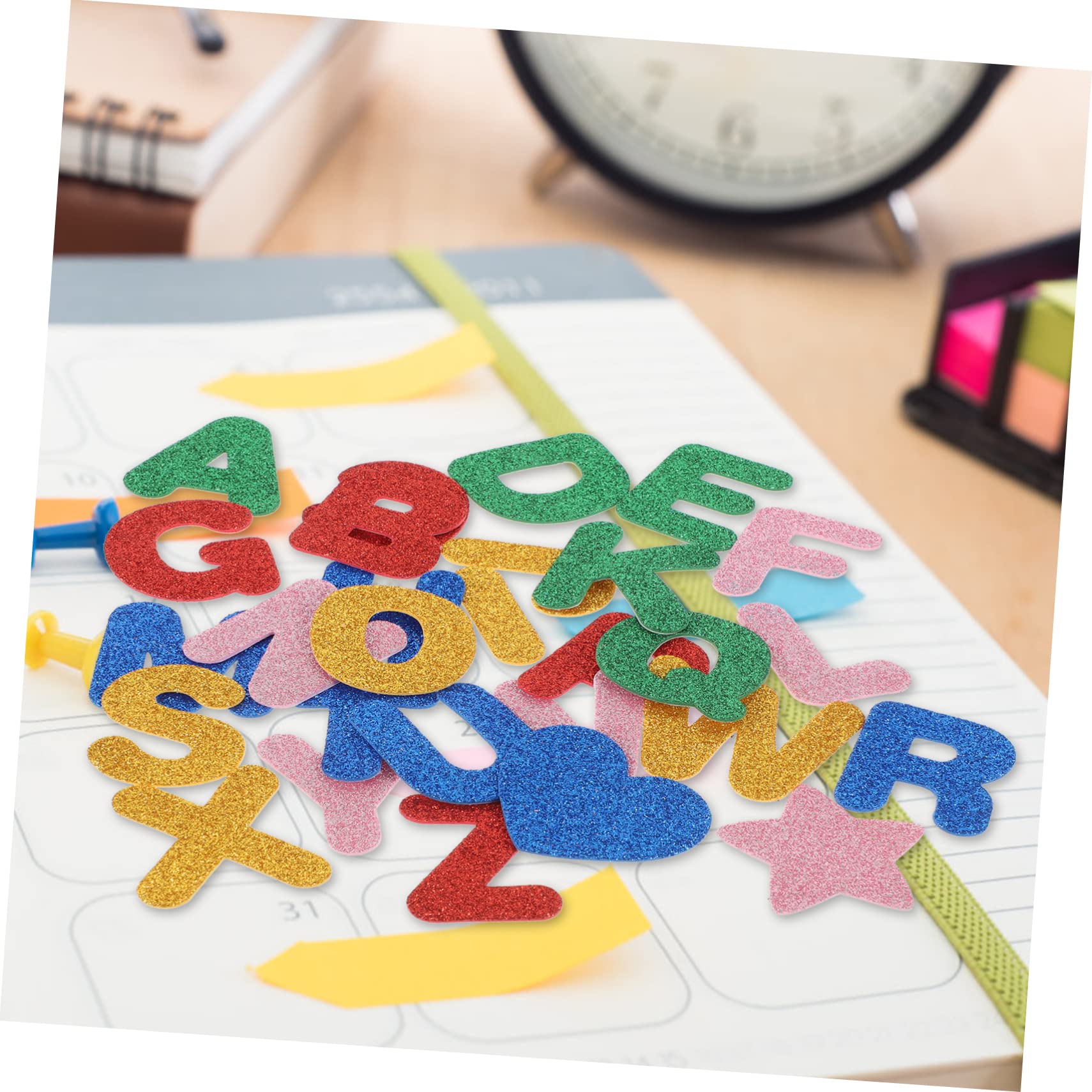 NUOBESTY 5 Pezzi Adesivi Con Dell'Alfabeto Glitter Grandi Etichette Adesivi Per Album Per Per Decorativi Con Inglesi Eva