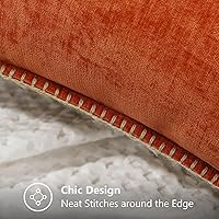 Vista 4 de decorUhome Juego de 2 fundas de almohada de felpilla suave de otoño de 18 x 18 pulgadas, fundas de almohada decorativas de terciopelo neutro