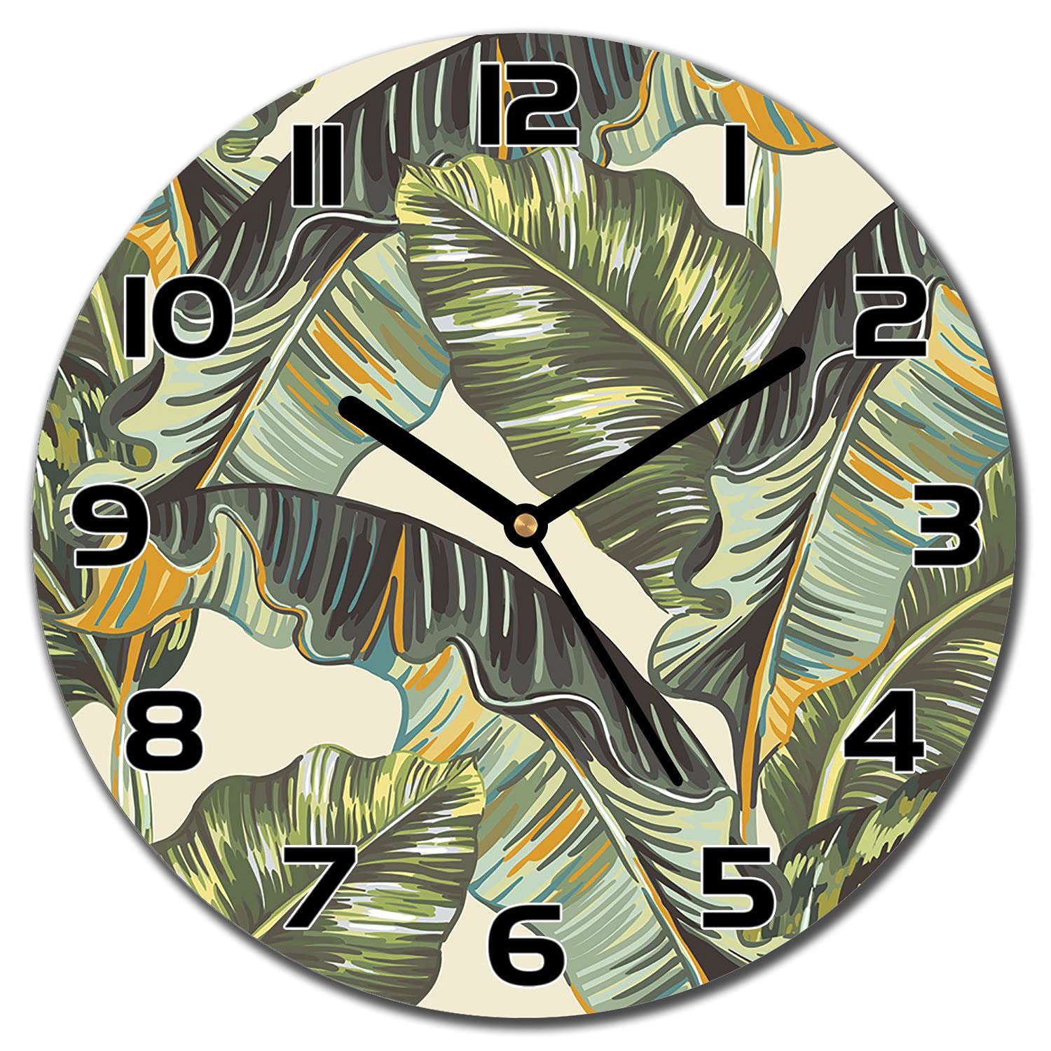 Horloge en verre Coloray 30 cm pour rompre la monotonie des murs blancs de salon