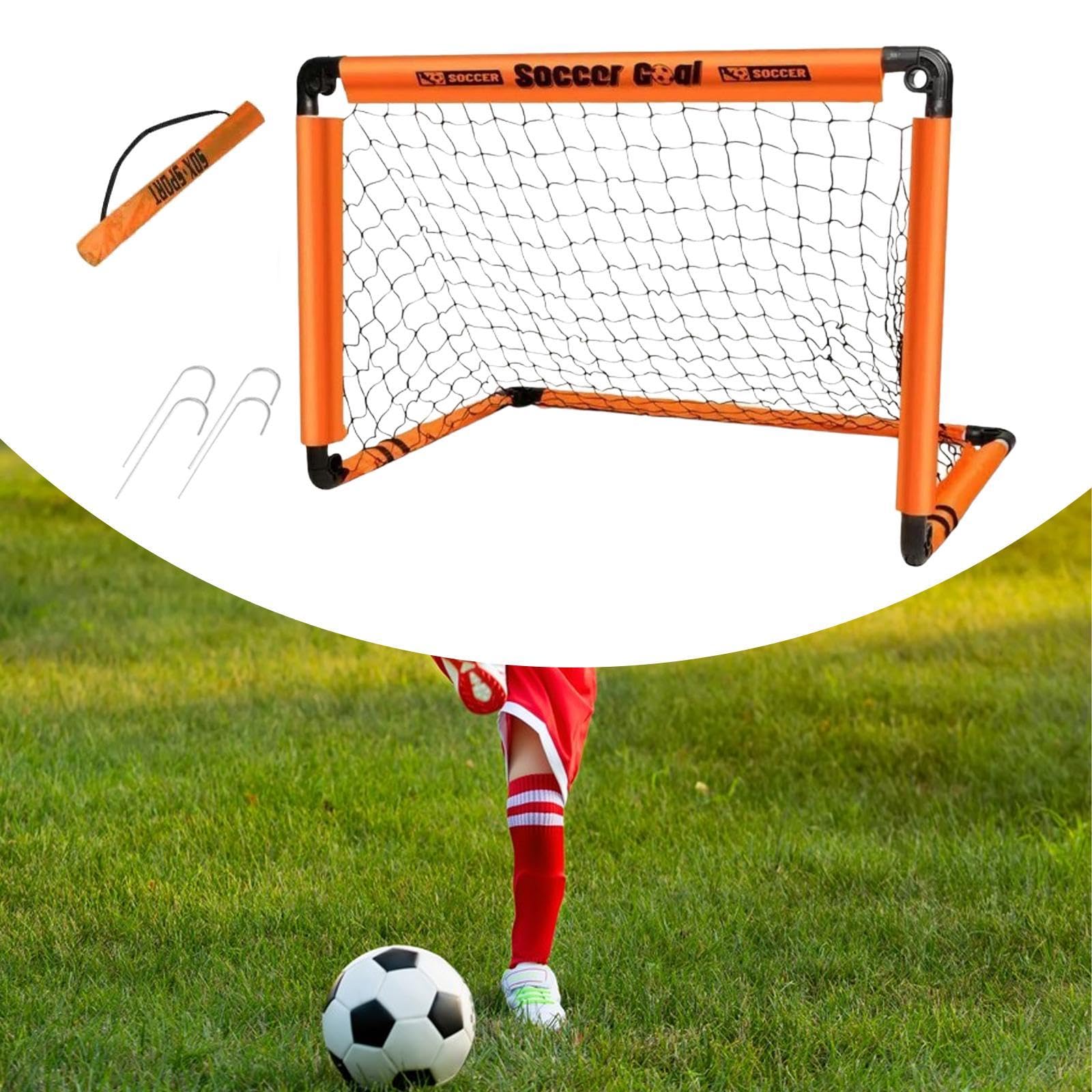 Fußballtor Kinderfußballtor Faltbares Trainingsziel Tragbares Fußballnetz mit Tragetasche Schneller auf- Und Abbau für Familienspiele Outdoor Indoor