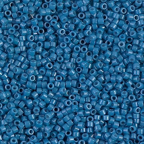 Miniatura 6 de Miyuki Paquete de cuentas de semillas Delica: tamaño 11/0, Duracoat Blues Collection DB2129, DB2132, DB2135 - 3 tubos de 0.25 oz ea