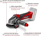 Einhell Cordless Angle Grinder 18V Power X-Change, 115mm (4 Inch), Disc Battery Grinder for Cutting, Grinding and Polishing, Without Battery TE-AG 18/115 Li Solo Power Tool - 4