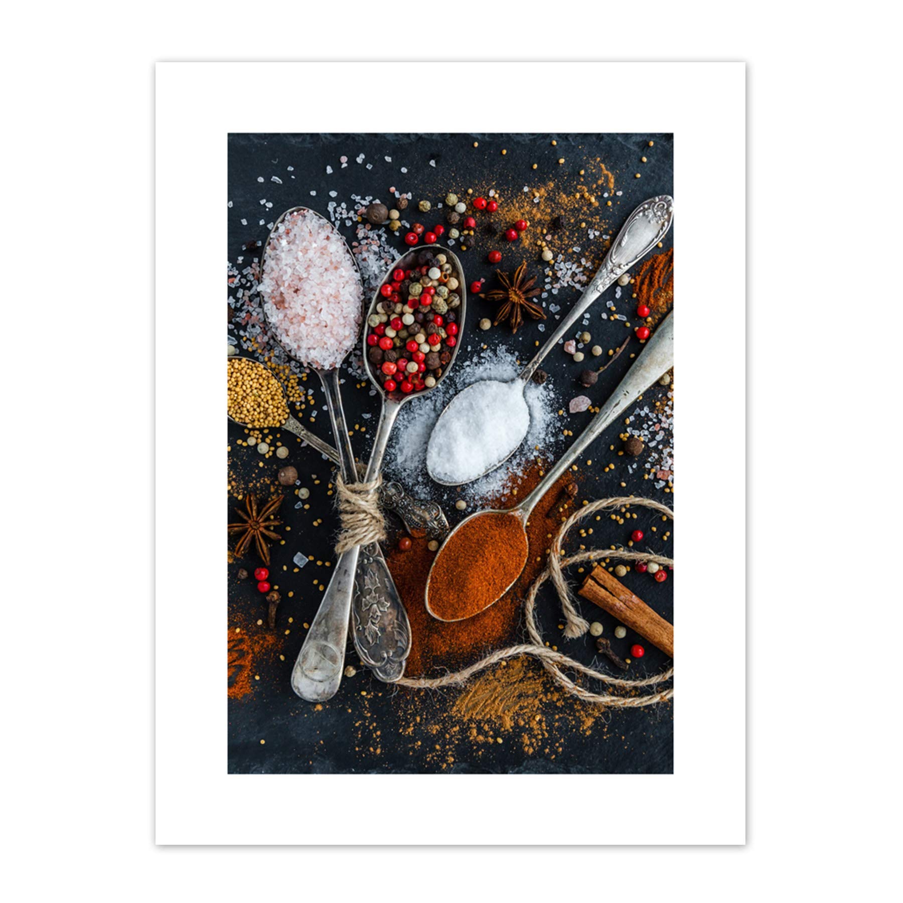 Spoons Spice Seasoning Cooking Canvas Wall Art Print