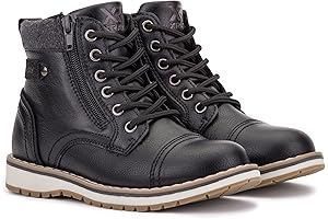 Xray Footwear Boys Combat Boots: FINLEY Ankle, Almond Toe Boots, Thermoplastic Rubber Outsole