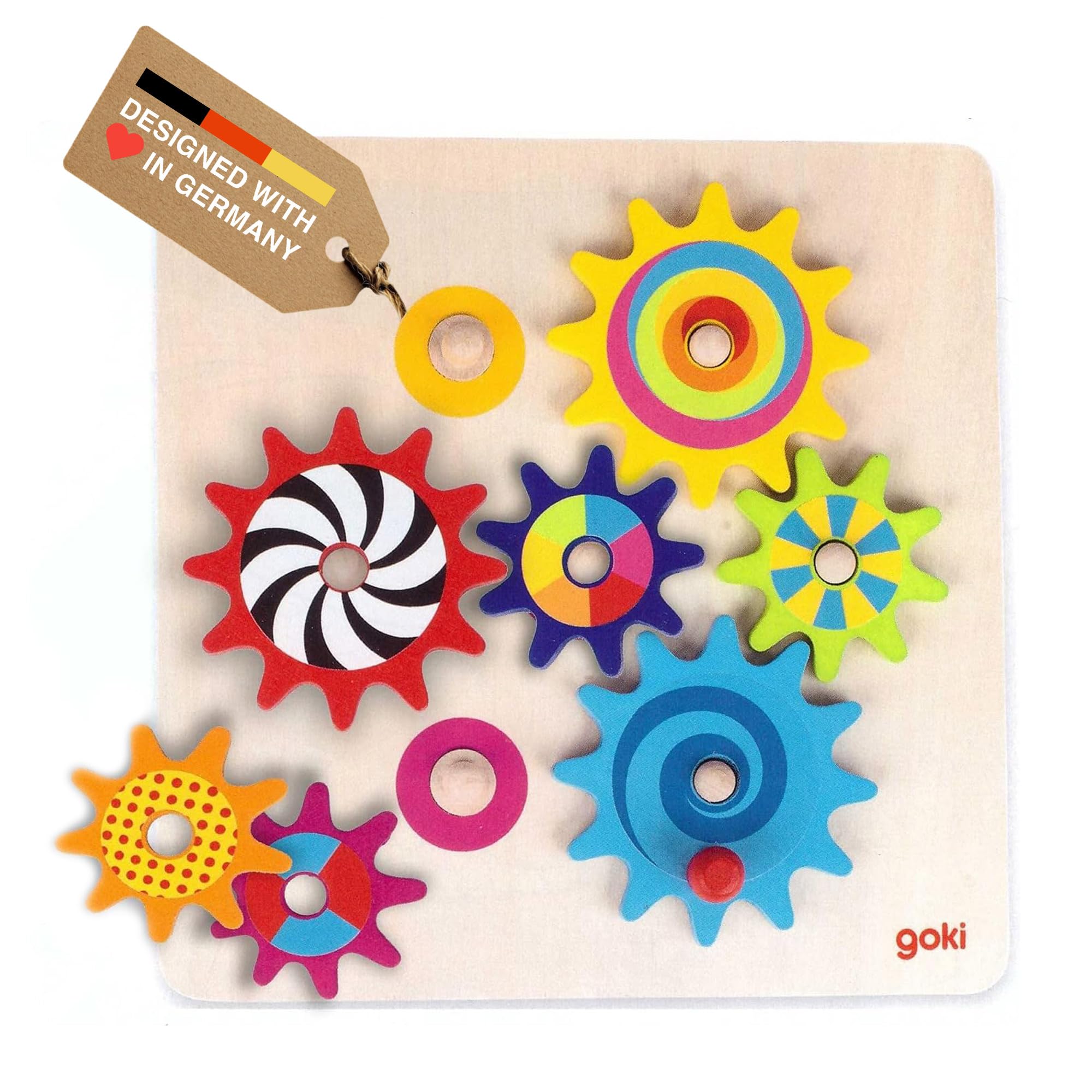 Goki Gear Set - Wooden - Multicolour - 8 Pieces