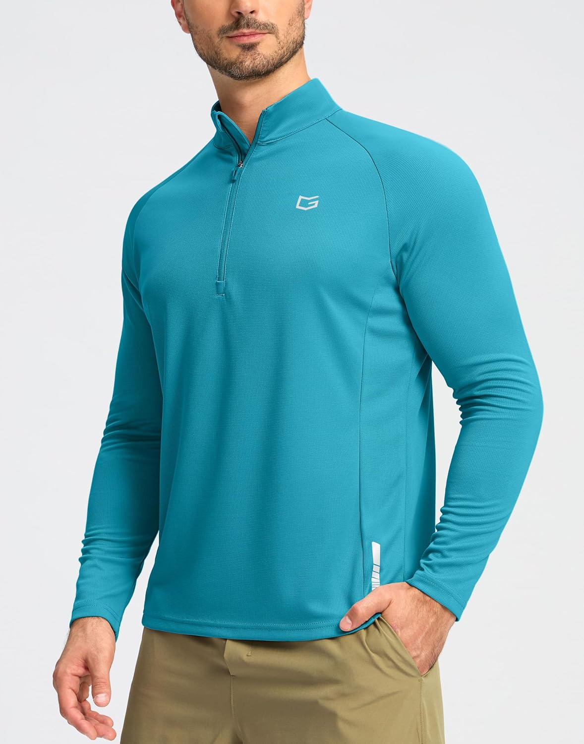 G Gradual Men's Running Shirts Long Sleeve Athletic Shirt Lightweight Quick Dry Quarter Zip Pullover for Men Workout Gym Golf - Image 2