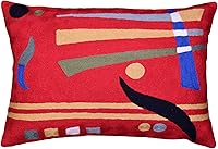 Vista 7 de Lumbar Kandinsky - Funda de almohada moderna intuitiva de mediados de siglo, funda de almohada abstracta de óxido, funda de almohada contemporánea