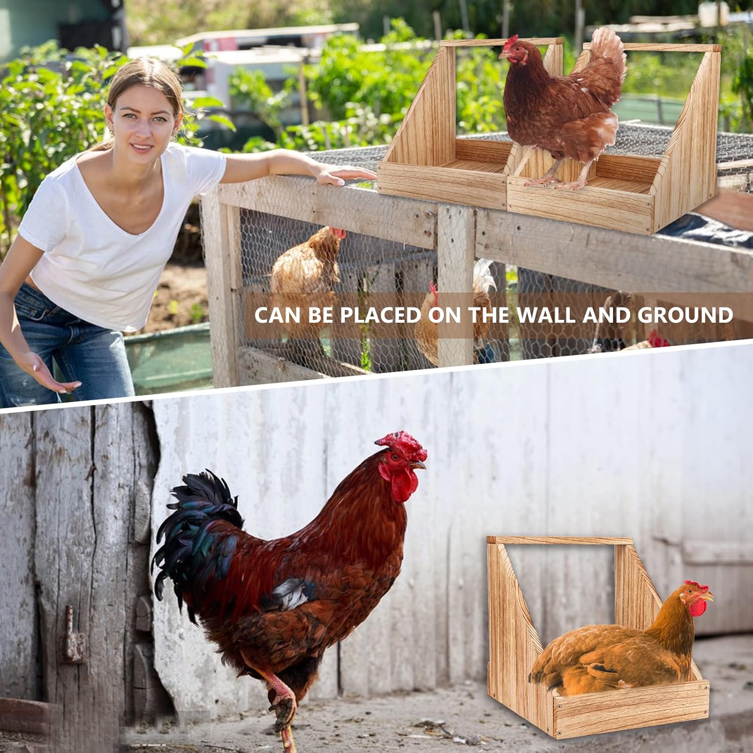Wooden Chicken Nesting Box (2 Pack) - Image 6