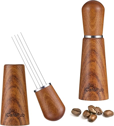 Agitador de café expreso, herramienta WDT, agitación de café en polvo para distribución de espresso, distribuidor de café, mango y soporte de