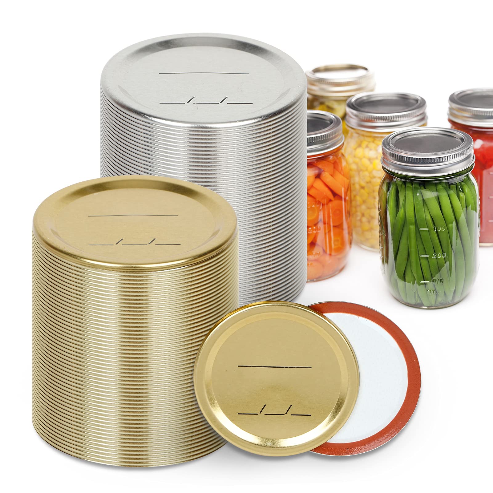 Buy Regular Mouth Canning Lids, 100 Count Canning Jar Lids for Ball