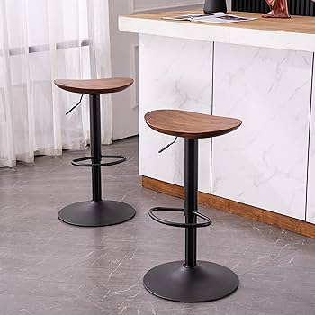 Amazon｜Baolande カウンターチェア 2脚セット 木製座面 昇降式