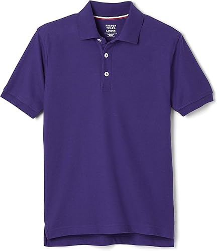French Toast Boys' Short Sleeve Pique Polo Uniform Shirt (Standard & Husky)