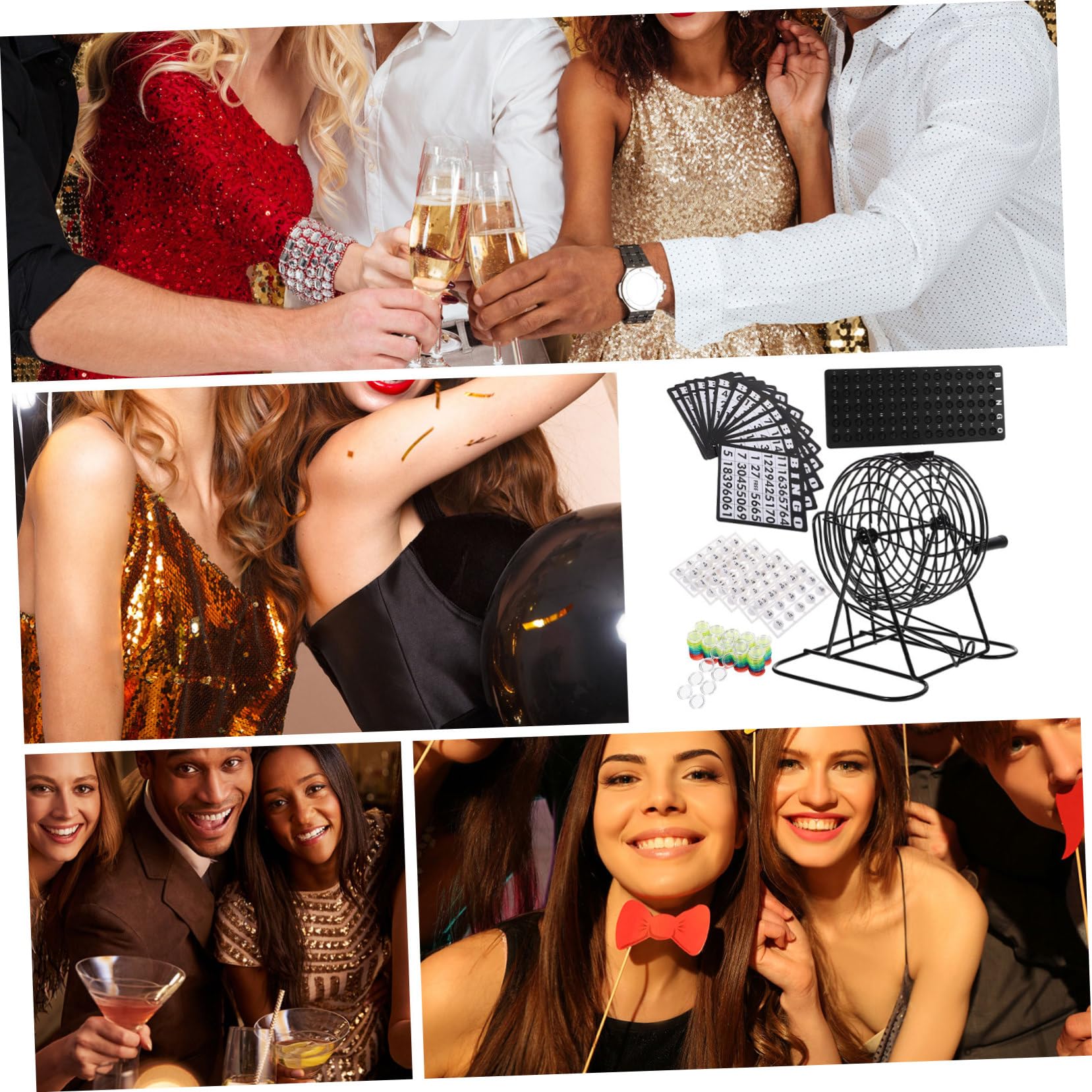 Alasum Máquina de Bingo Interactiva de Hierro Negro para Fiestas Temáticas y Bares, Juego de Mesa Duro Diversión Interactiva y Diseño Resistente