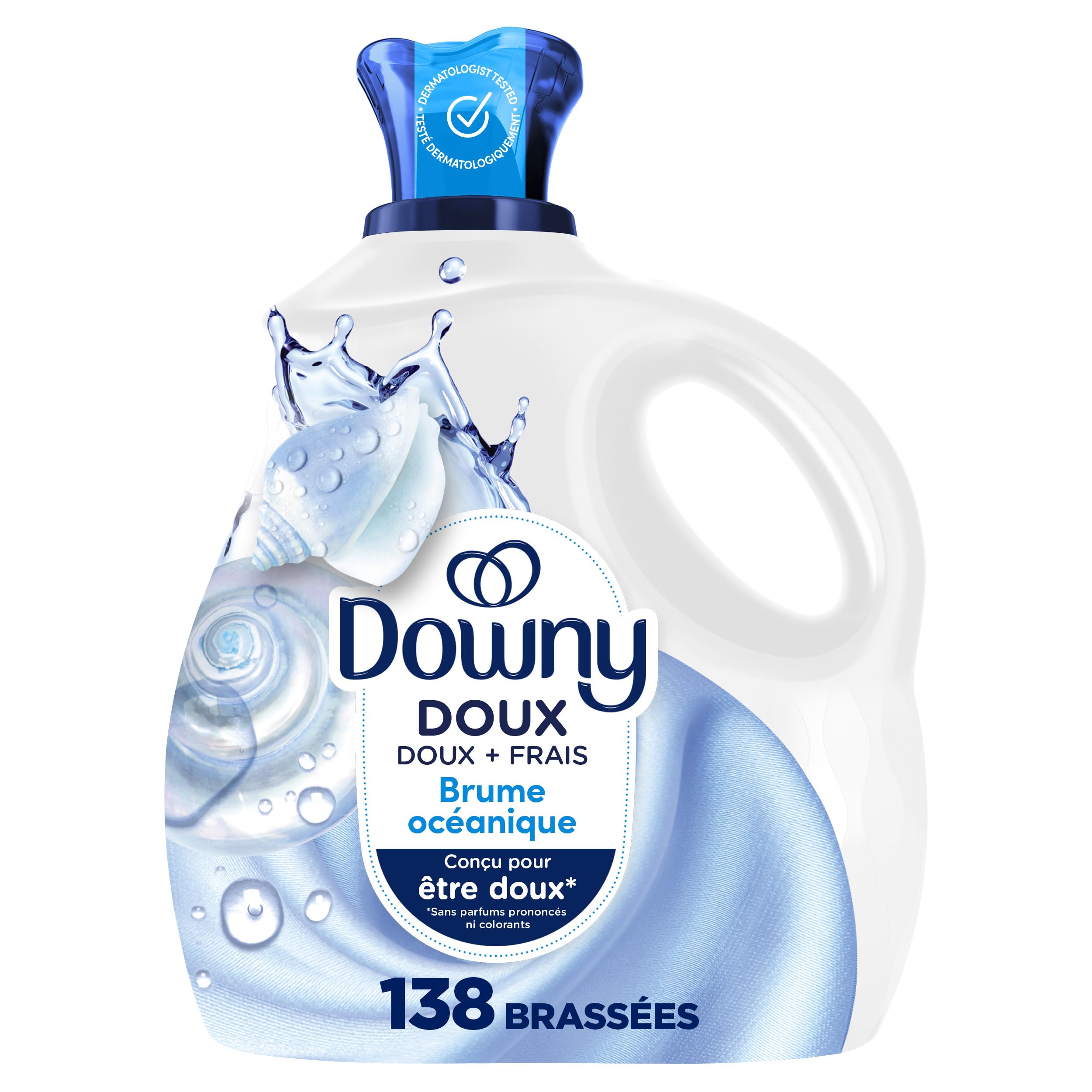 Downy Gentle Soft + Fresh Fabric Softener Liquid, Ocean Mist Scent, 138 loads, 2.76L