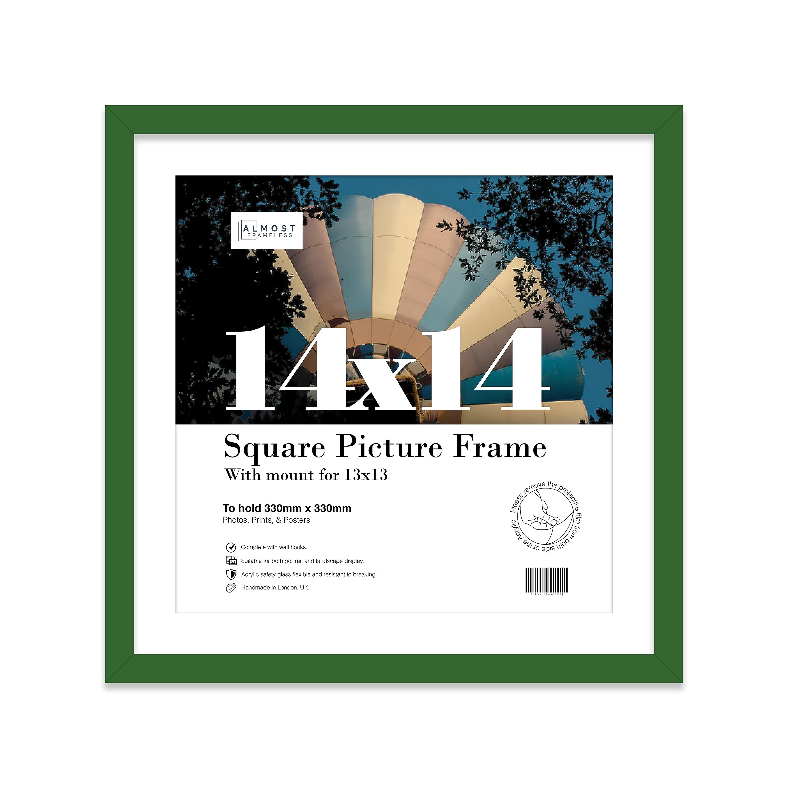 8X8" Black Picture Frame8X8" Square Frame With 7X7" Mount For 8X8"/7X7" Pictures Art Deco Style Room Decor1 Pack from B&Q