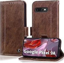 for Google Pixel 9A Case Folio Wallet Type Google Pixel 9A Case Folio Google Pixel 9A Smartphone Case Luxury PU Leather Google Pixel 9A Cover Magnet Card Storage Stand Function Shock Resistant