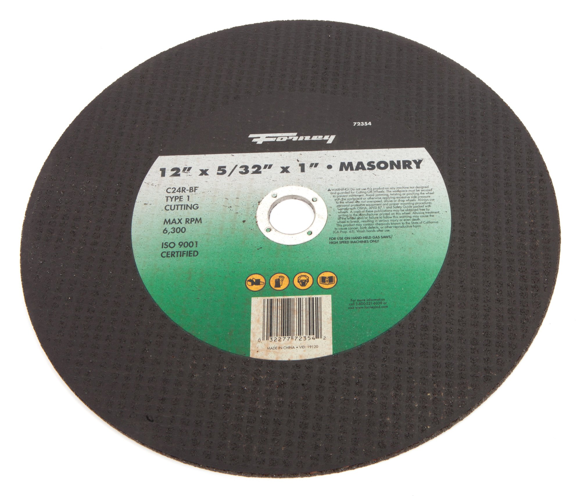 Lame de type 1 maçonnerie Forney 72354 robuste C24r-bf pour tronçonneuse