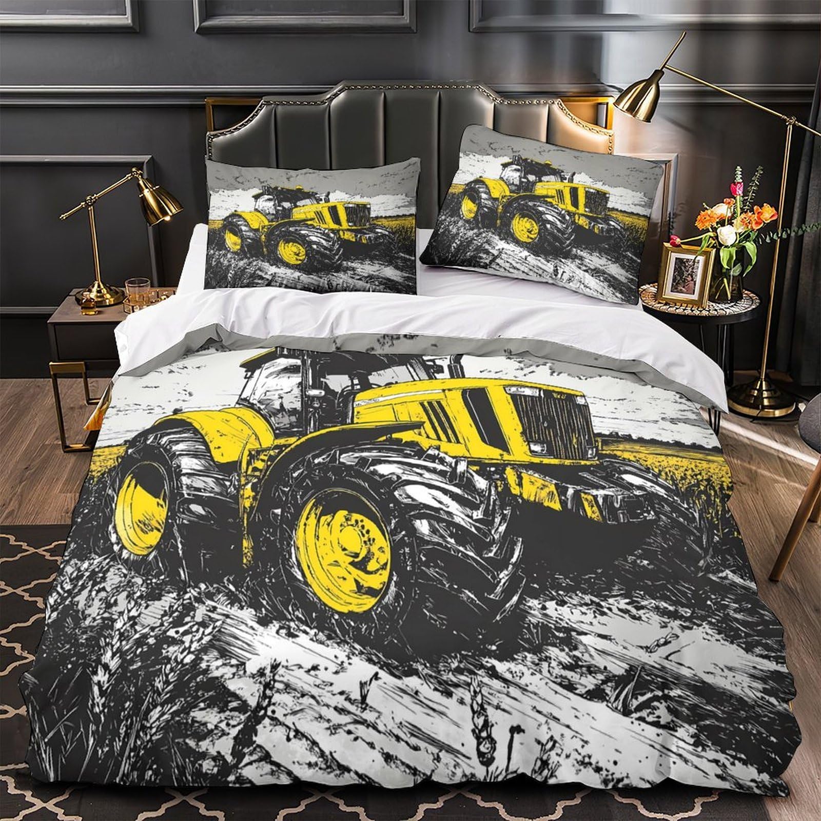 Housse de couette tracteur en microfibre ultra douce 140x200
