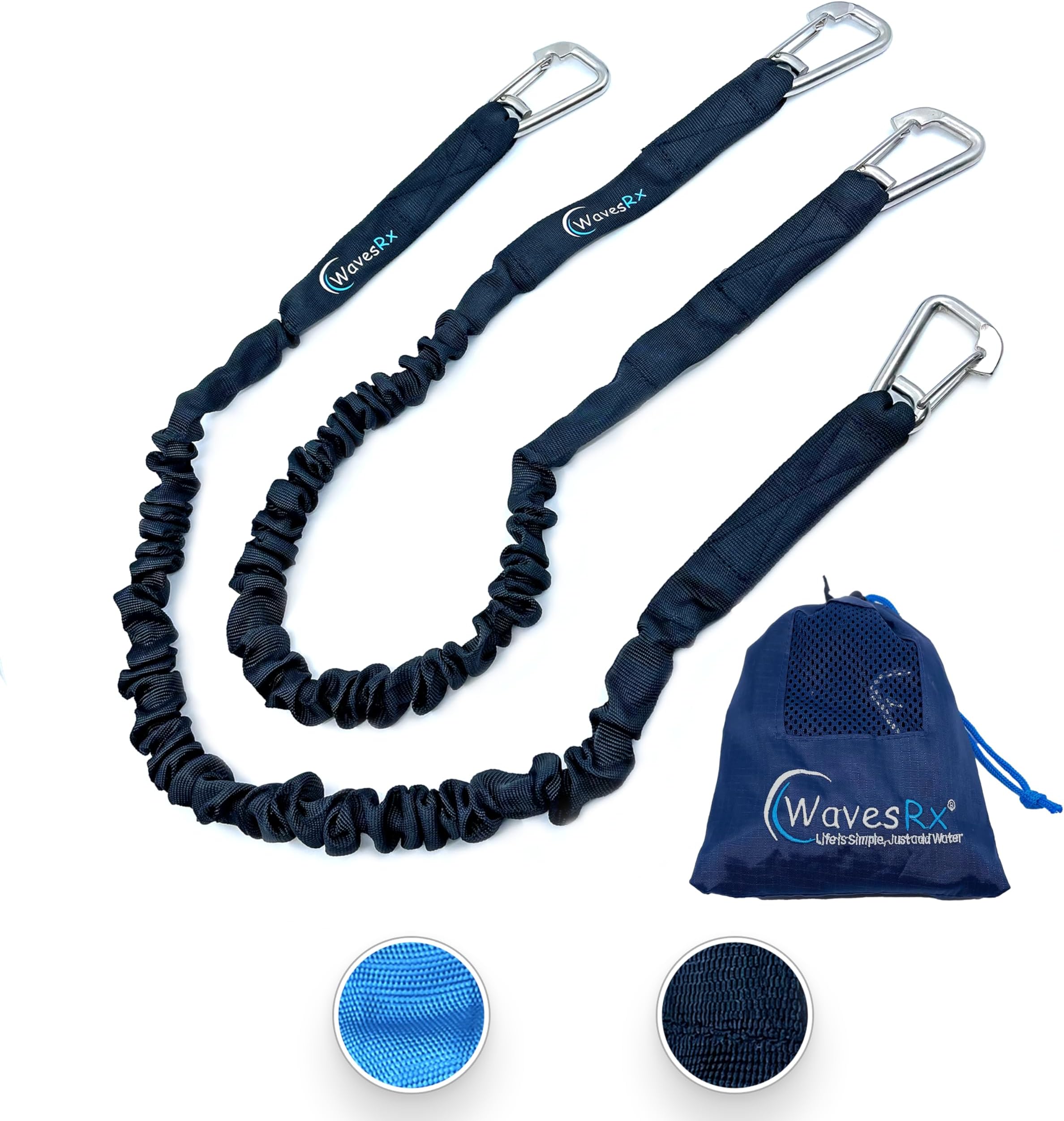 3FT Black Bungee Dock Lines Boat Mooring Ropes Docking Boat