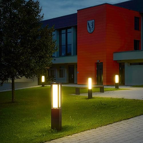 Miniatura 7 de Luz de camino de paisaje, iluminación LED de lujo de acero inoxidable de 8 W y 800 LM, iluminación moderna de bolardo al aire libre de 32 pulgadas