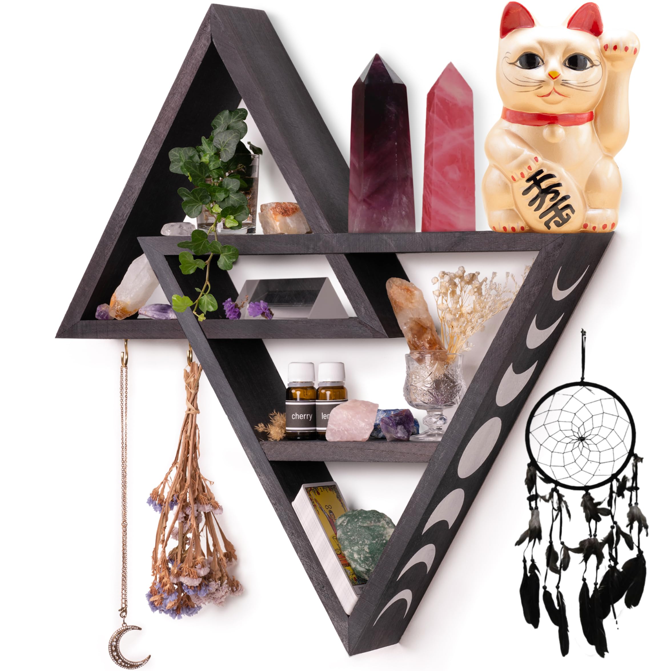 Triangle Shelf with Dream Catchers