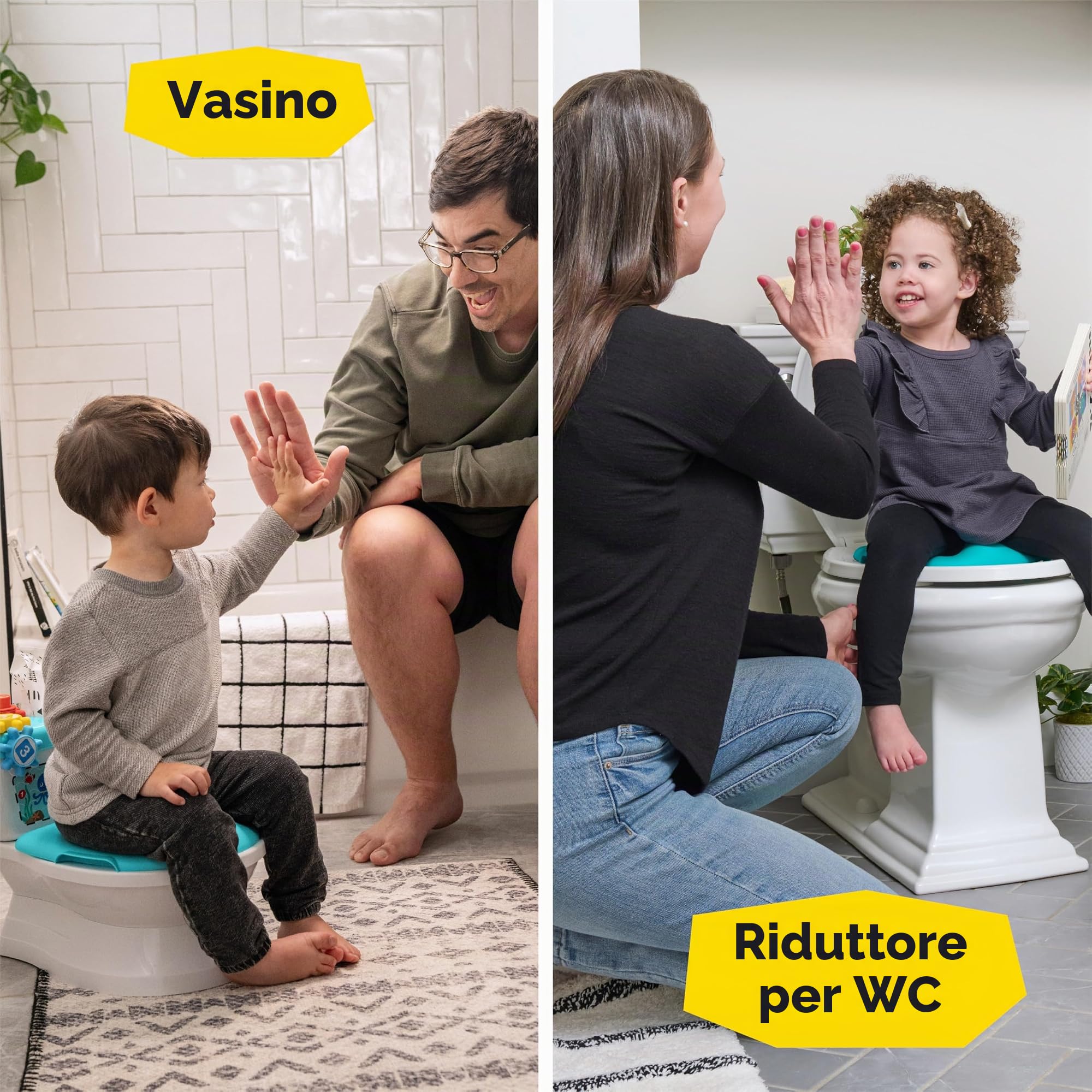 Baby Einstein, Sistema di preparazione al vasino 2 in 1, 18+ mesi, con musica e ingranaggi rotanti